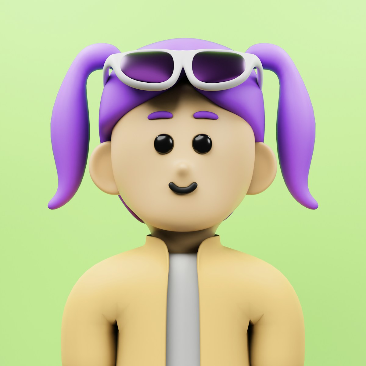 A man with a tie and sunglasses on his head